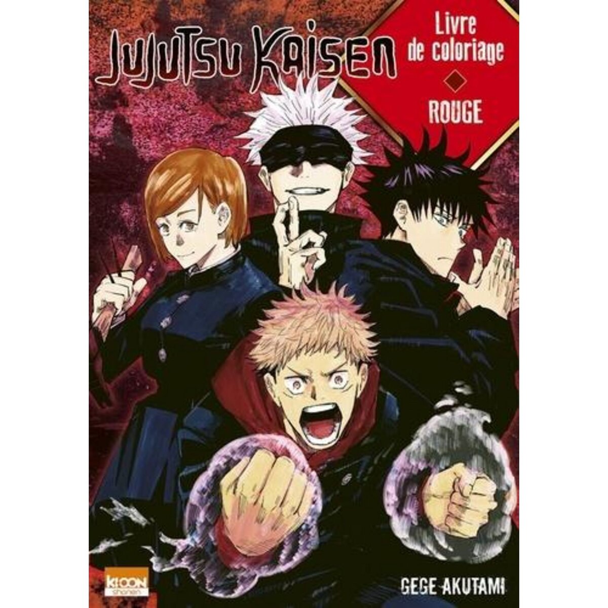 JUJUTSU KAISEN. LIVRE DE COLORIAGE ROUGE, Akutami Gege