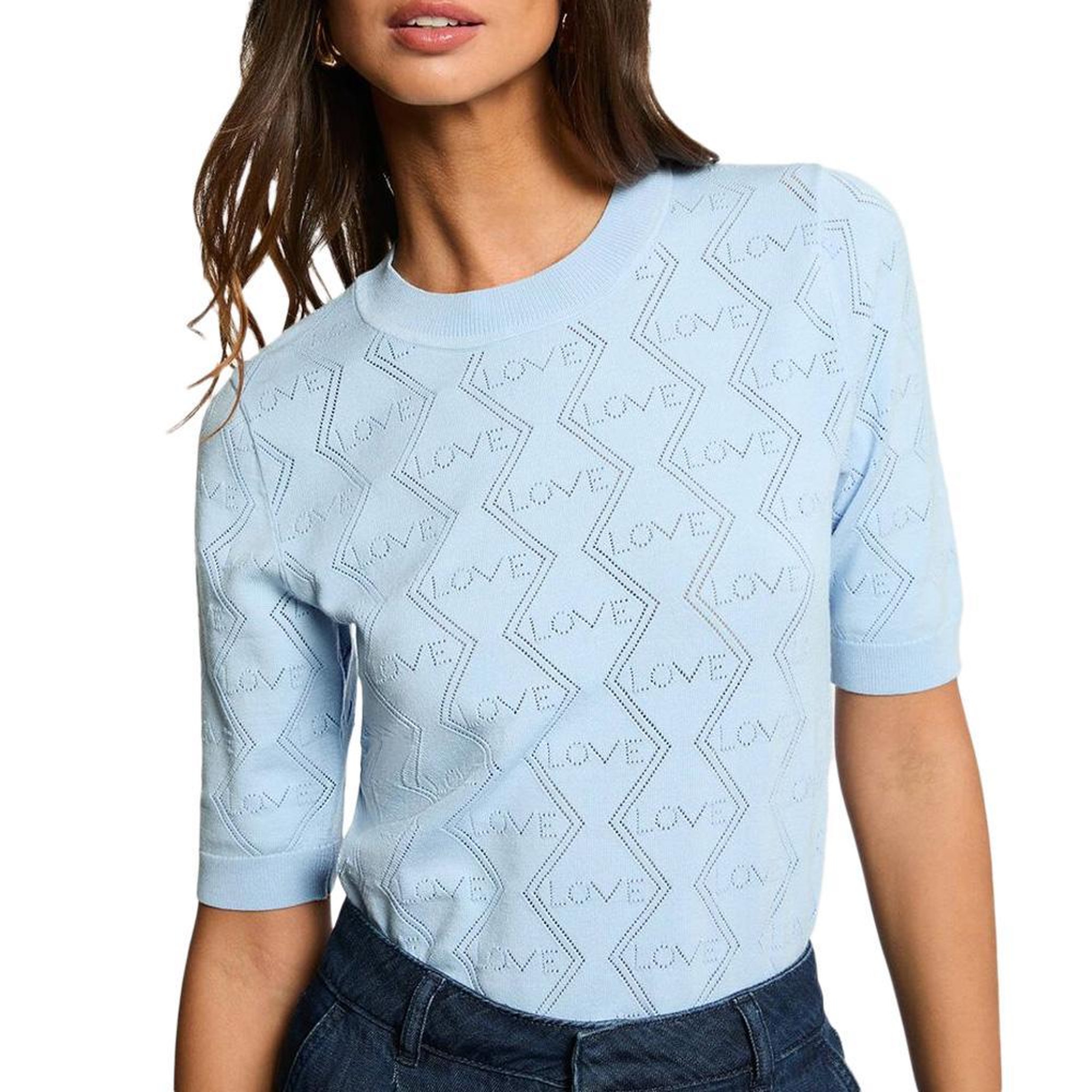Voir la diapositive 2 : MORGAN Pull bleu femme morgan mika
