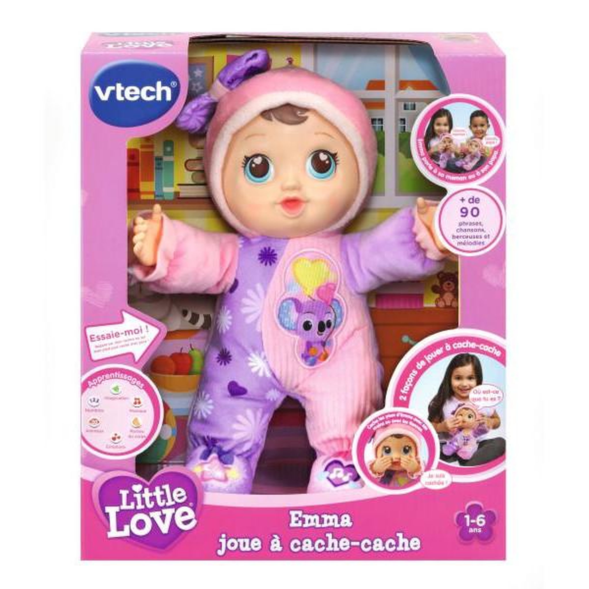 Voir la diapositive 5 : VTECH VTECH - Little Love - Emma Joue a Cache-Cache - Poupée Interactive