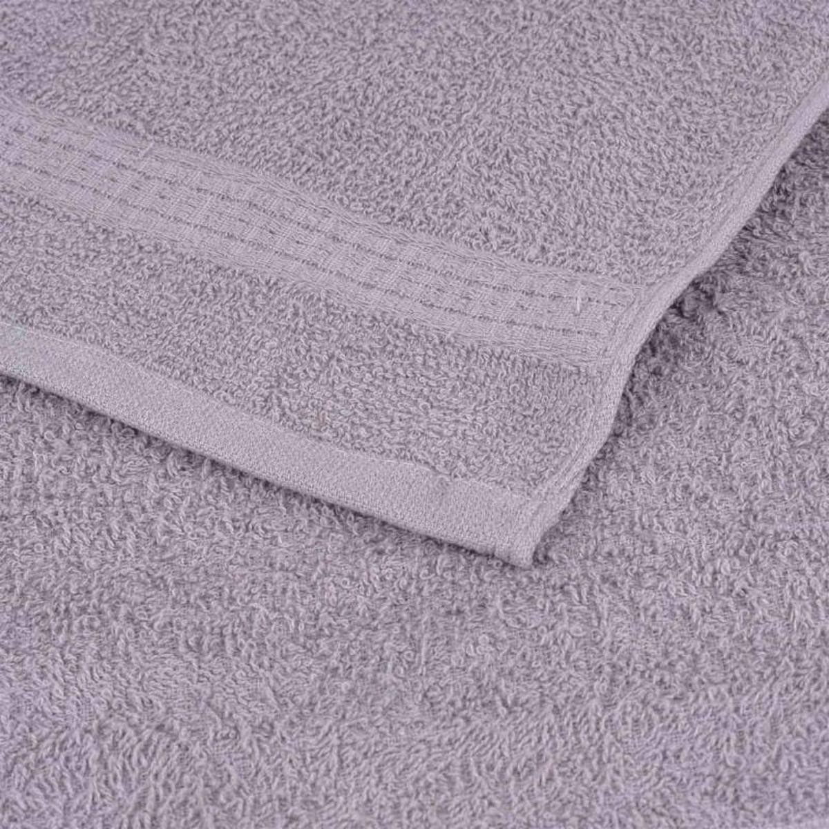 VIDAXL Serviettes de douche 4 pcs gris 70x140 cm 360 g m² 100% coton