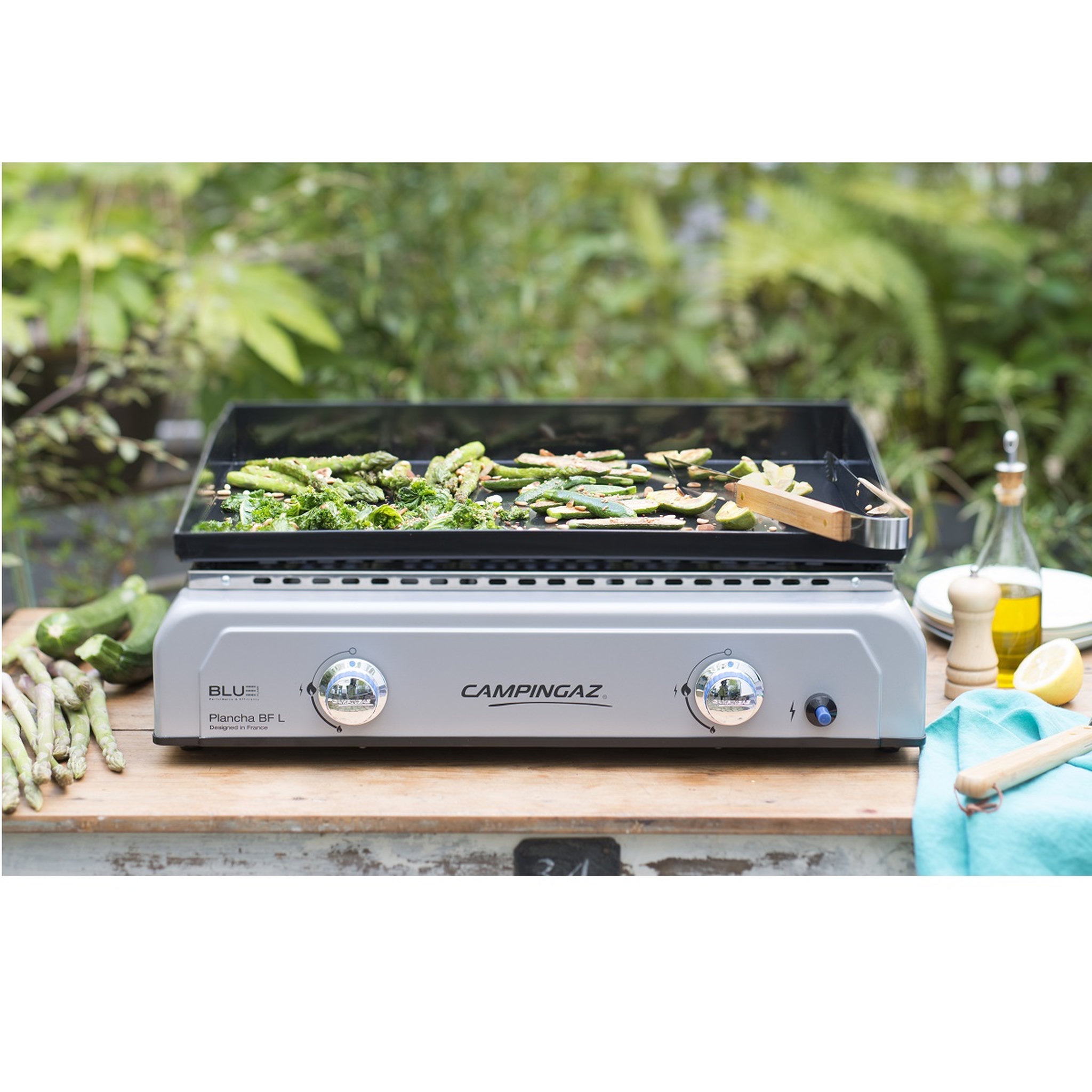 Voir la diapositive 1 : CAMPINGAZ Plancha gaz BLUE FLAME