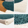 Voir la diapositive 3 : SWEEEK Tapis intérieur shaggy, motifs géométriques, multicolore