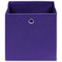 Voir la diapositive 3 : VIDAXL Boîtes de rangement 10 pcs Tissu intisse 28x28x28 cm Violet
