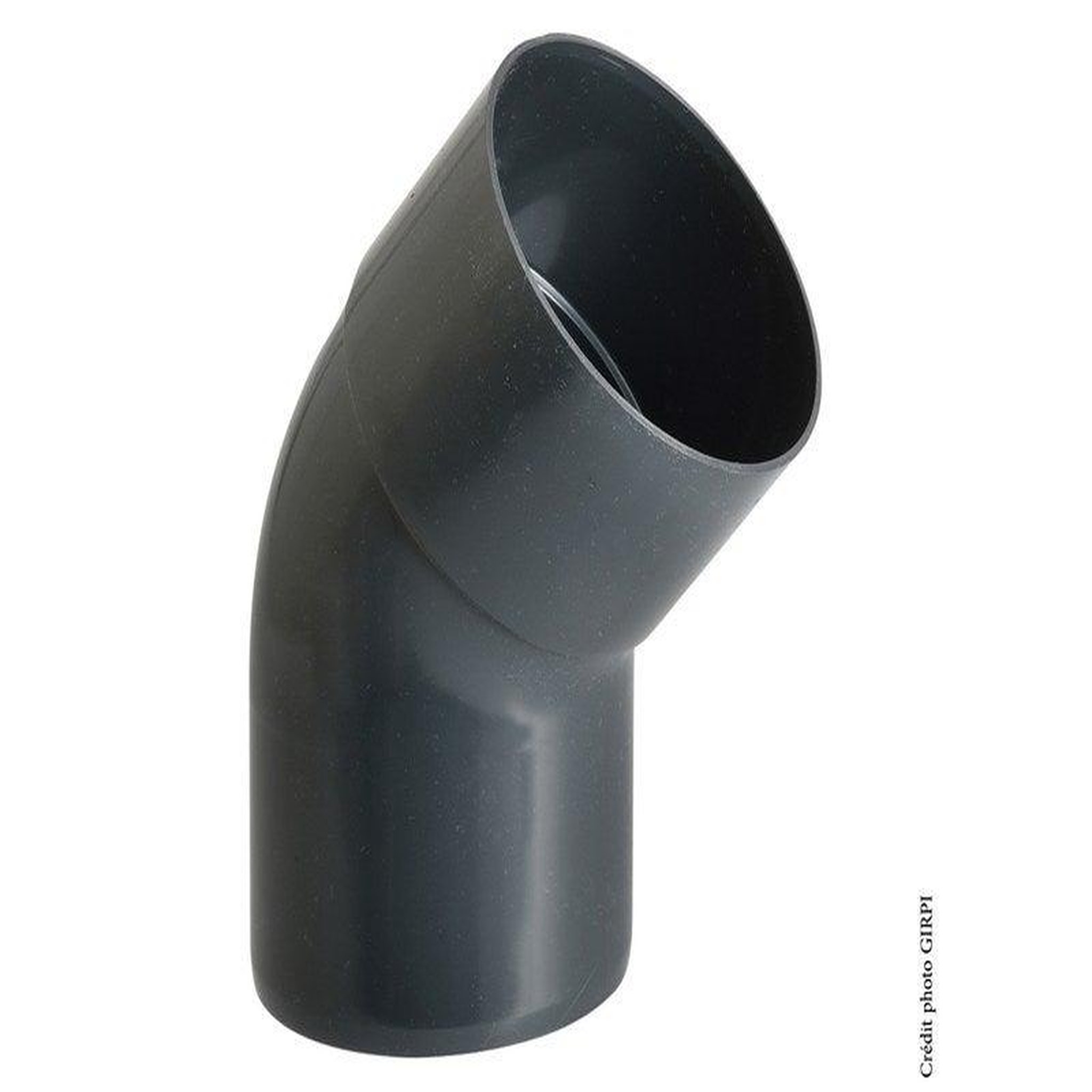 GIRPI Coude 45° mâle / femelle pour gouttière Pcs80a pvc