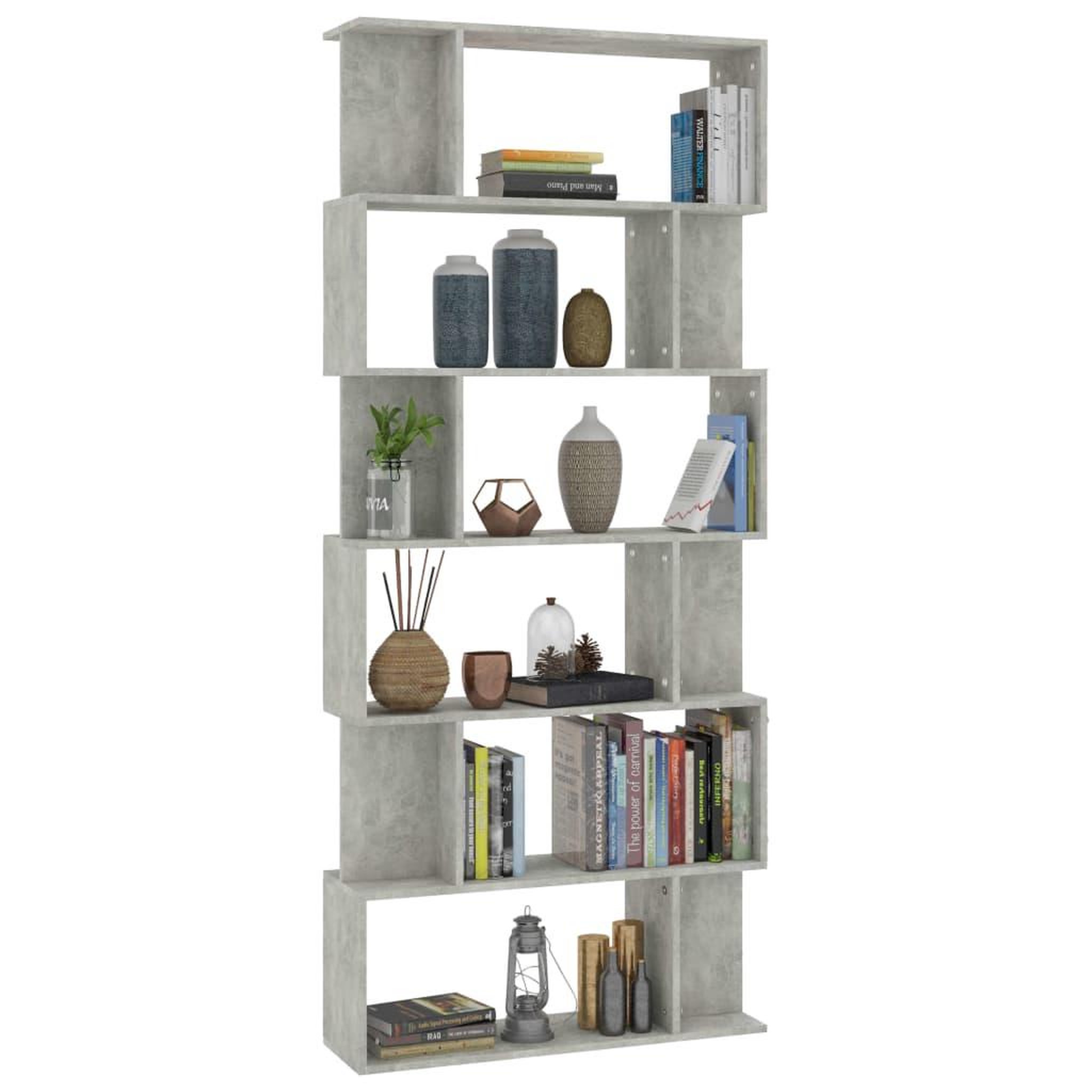 Voir la diapositive 3 : VIDAXL Bibliotheque/Separateur de piece Gris beton Bois d'ingenierie