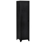 HOMCOM Armoire vestiaire métal design industriel - barre penderie, 3 étagères - dim. 43L x 50l x 180H cm - métal noir