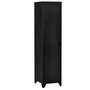 Voir la diapositive 1 : HOMCOM Armoire vestiaire métal design industriel - barre penderie, 3 étagères - dim. 43L x 50l x 180H cm - métal noir