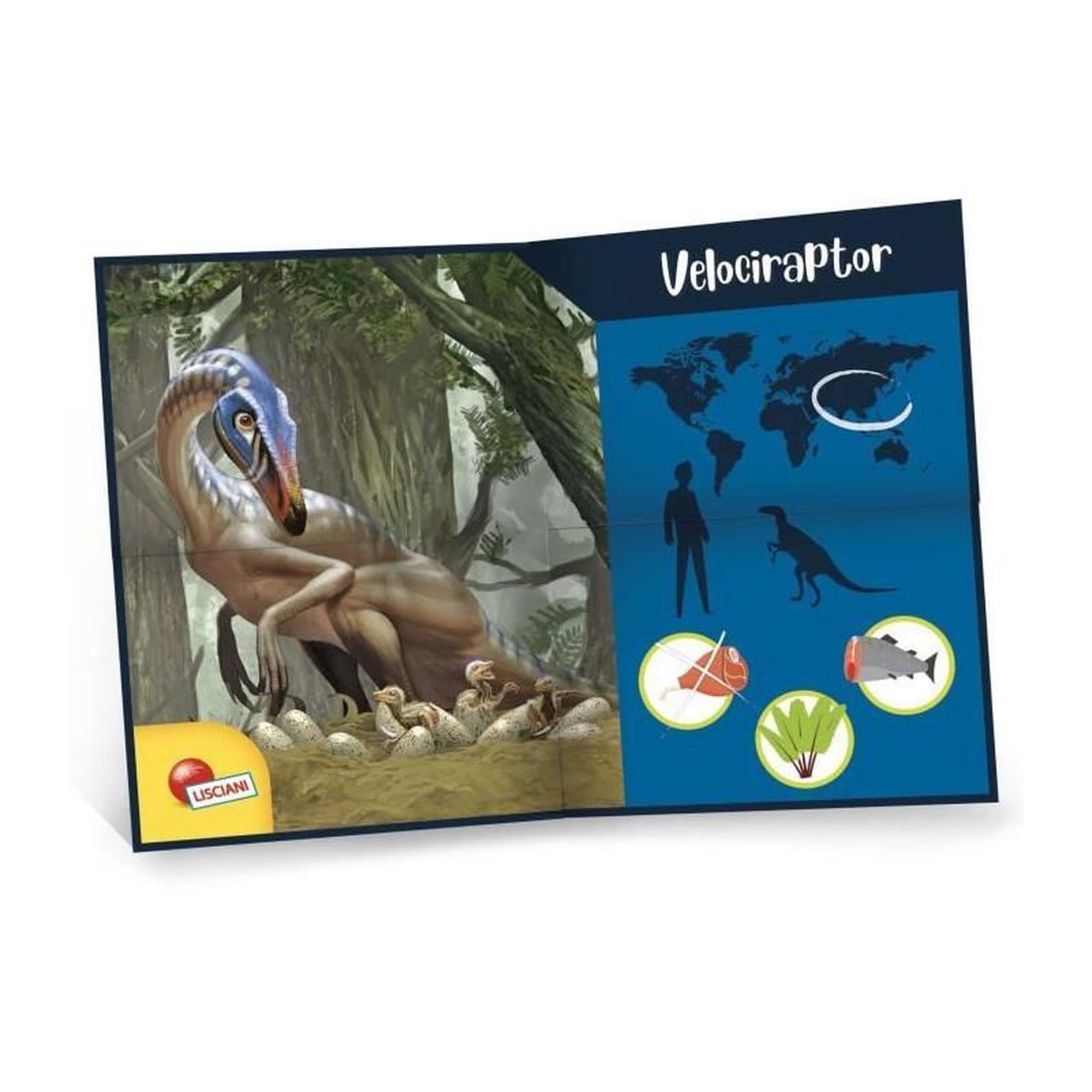 Voir la diapositive 4 : LISCIANI GIOCHI Super kit Velociraptor - Kit Scientifique - I'M A GENIUS - Bloc a creuser