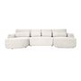 Voir la diapositive 4 : BEST MOBILIER Mahina - canapé panoramique en u 7 places - convertible avec coffre - en tissu bouclette