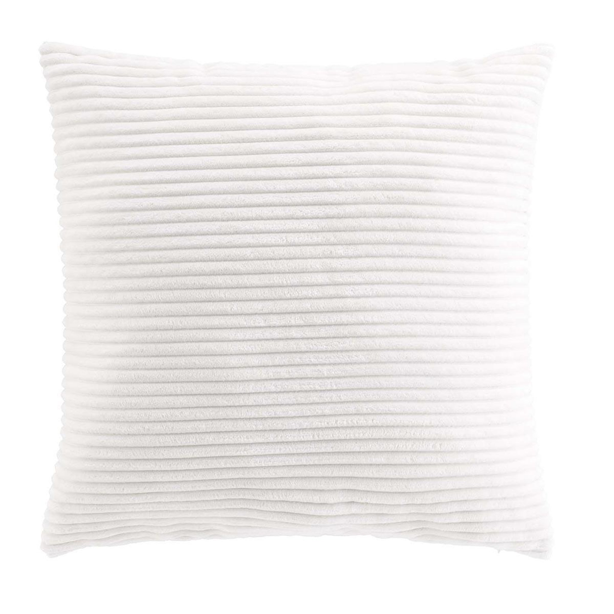 Douceur d'Intérieur Coussin déco en velours côtelé  nils  45x45cm blanc