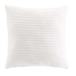 Paris Prix Coussin Déco en Velours Côtelé  Nils  45x45cm Blanc