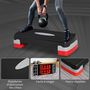 Voir la diapositive 5 : HOMCOM Stepper Fitness Aerobic hauteur reglable surface antiderapante dim. 68L x 29l x 10-15H cm plastique noir gris rouge