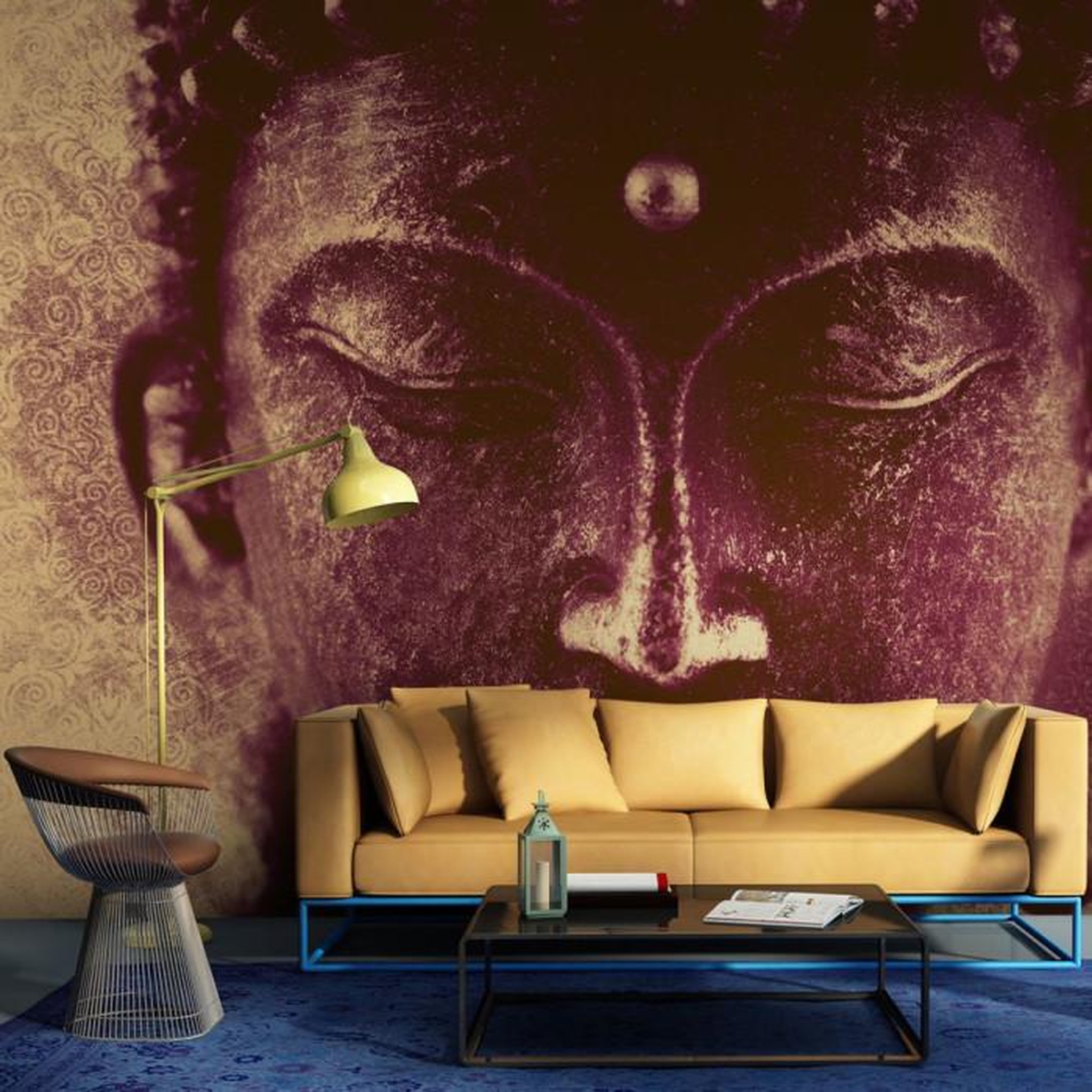 Paris Prix Papier Peint  Buddha en Méditation. Coloris disponibles : Multicolore
