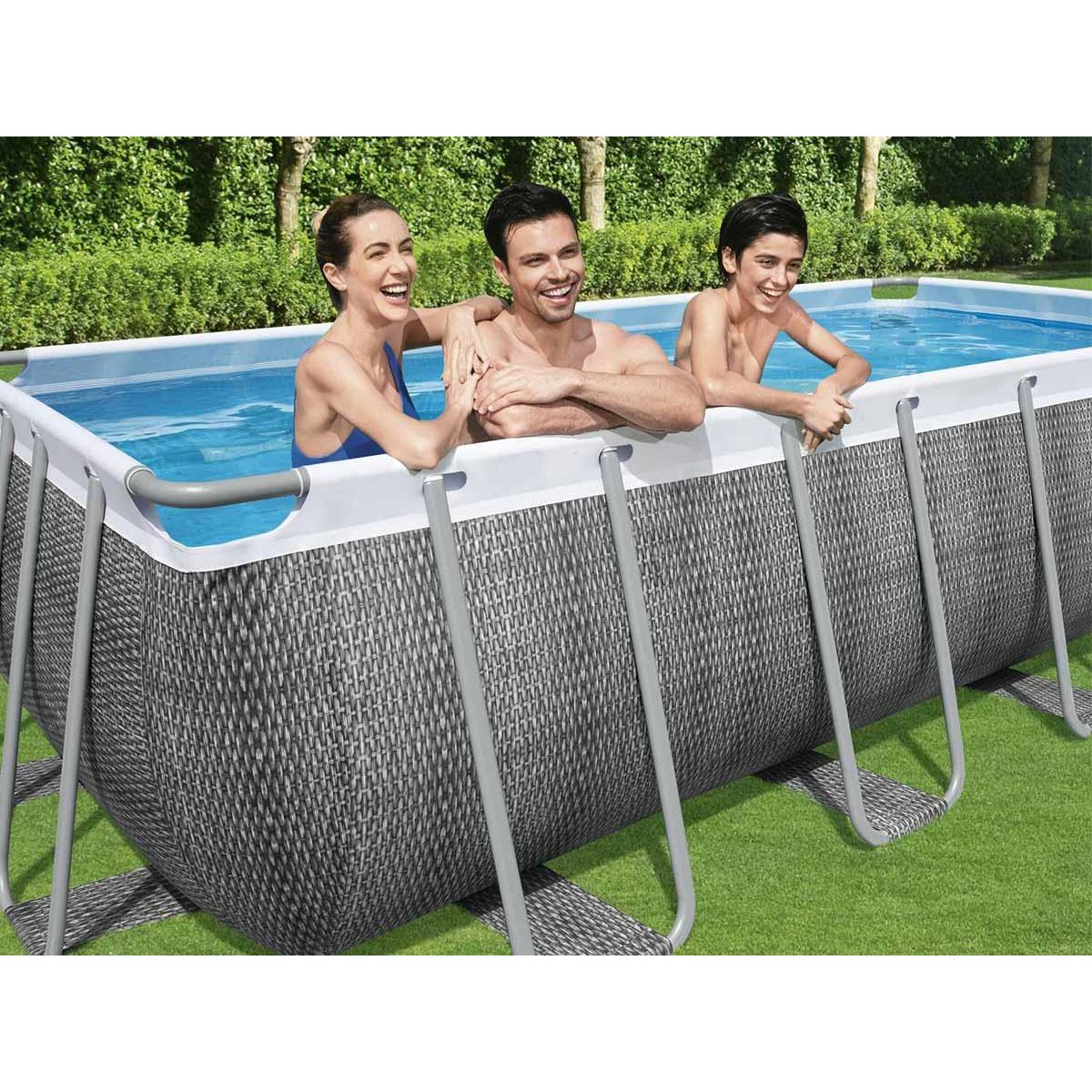 BESTWAY Piscine tubulaire rectangulaire Power Steel 5,49 x 2,74 x 1,22 m - Bestway