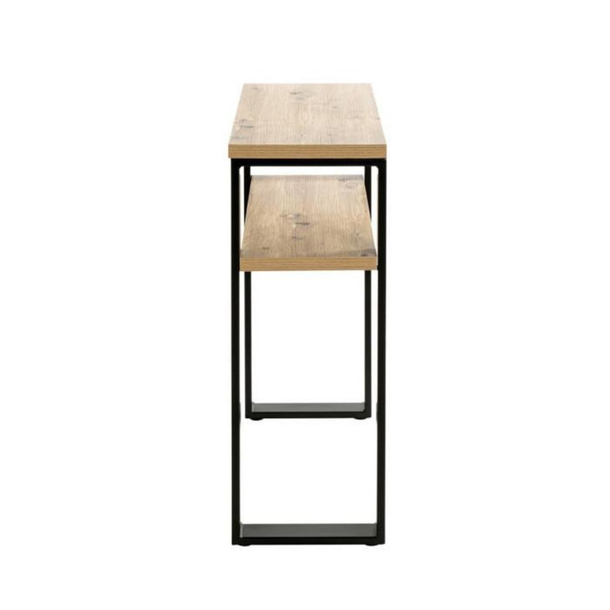 Paris Prix Console Design  Felicita  75cm Noir & Chêne