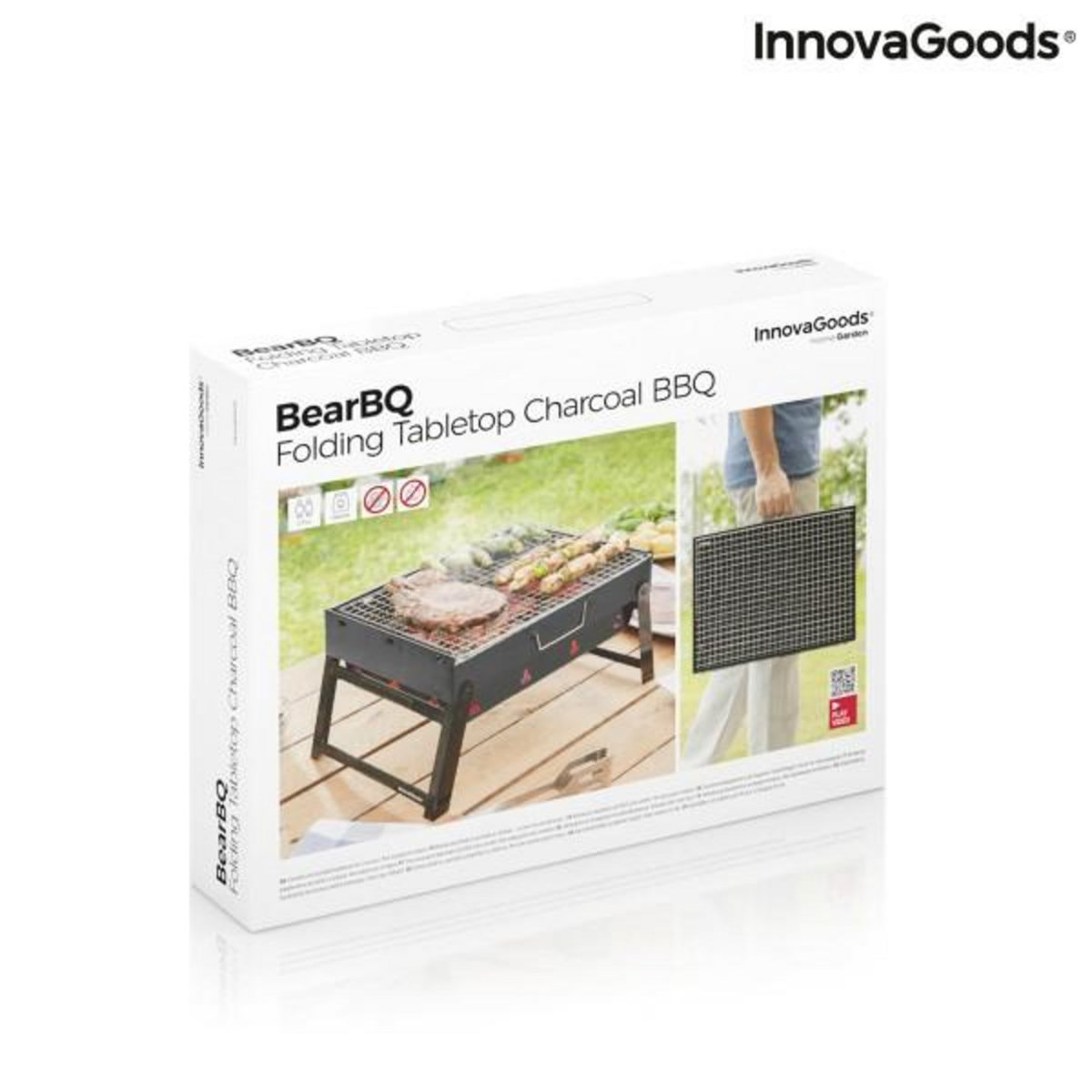 INNOVAGOODS Barbecue Pliable Portatif à Charbon BearBQ InnovaGoods