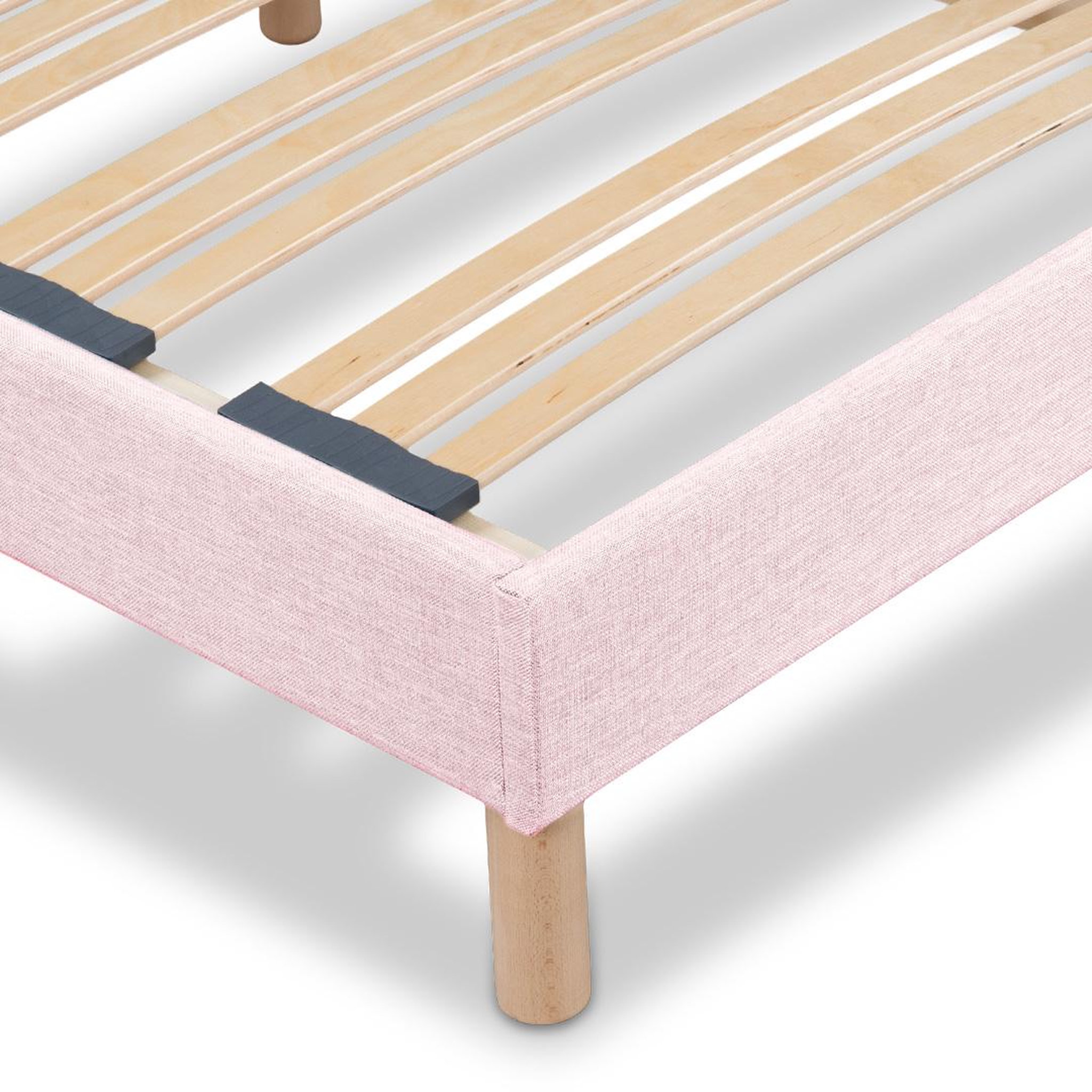 Voir la diapositive 3 : BELLECOUR Bellecour literie | sommier à lattes en bois lumiere | coloris rose | livré en kit