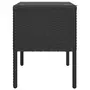 VIDAXL Table d'appoint noir 53x37x48 cm poly rotin et verre trempe