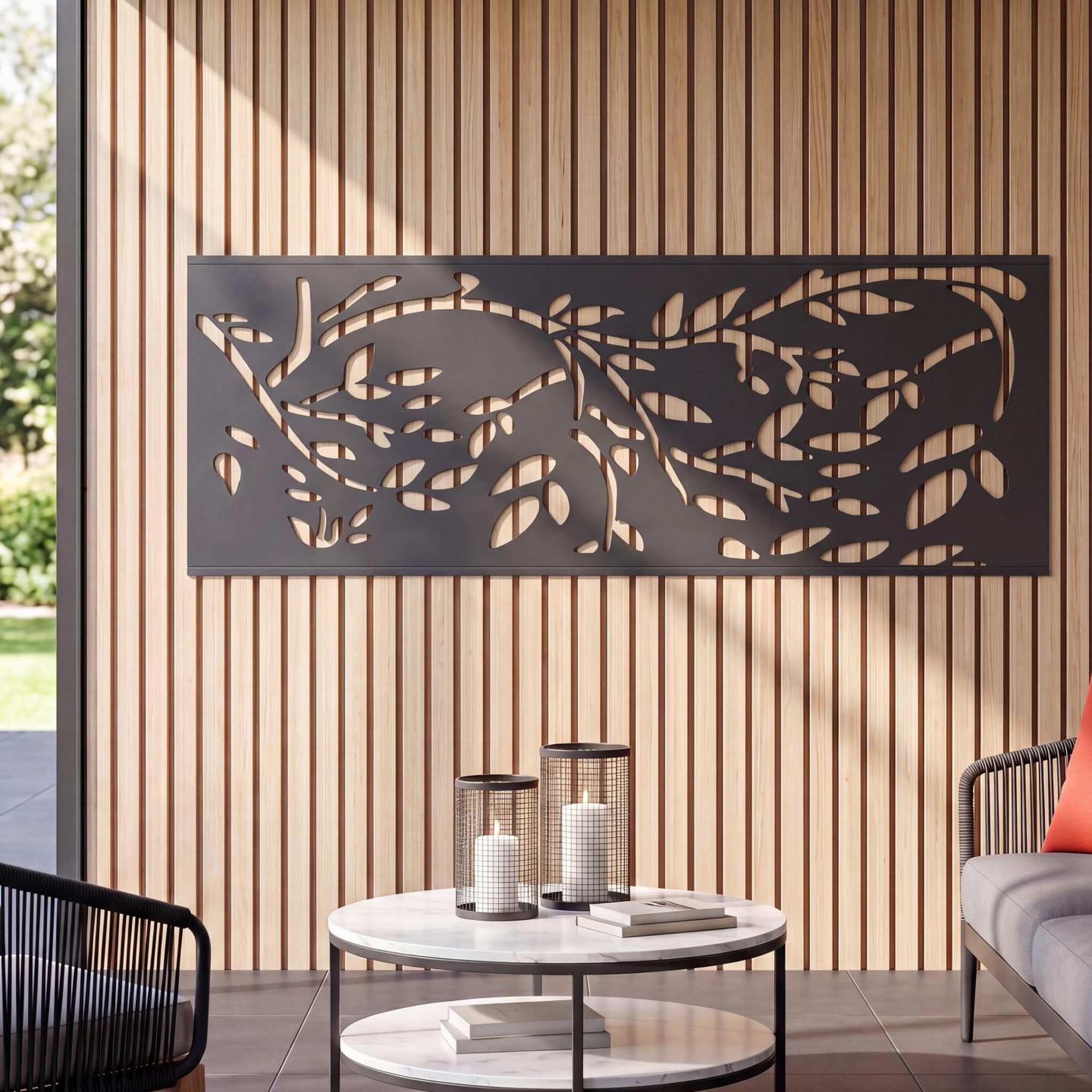 Voir la diapositive 5 : ID MARKET Panneau décoratif universel 150 x 50 cm lis gris