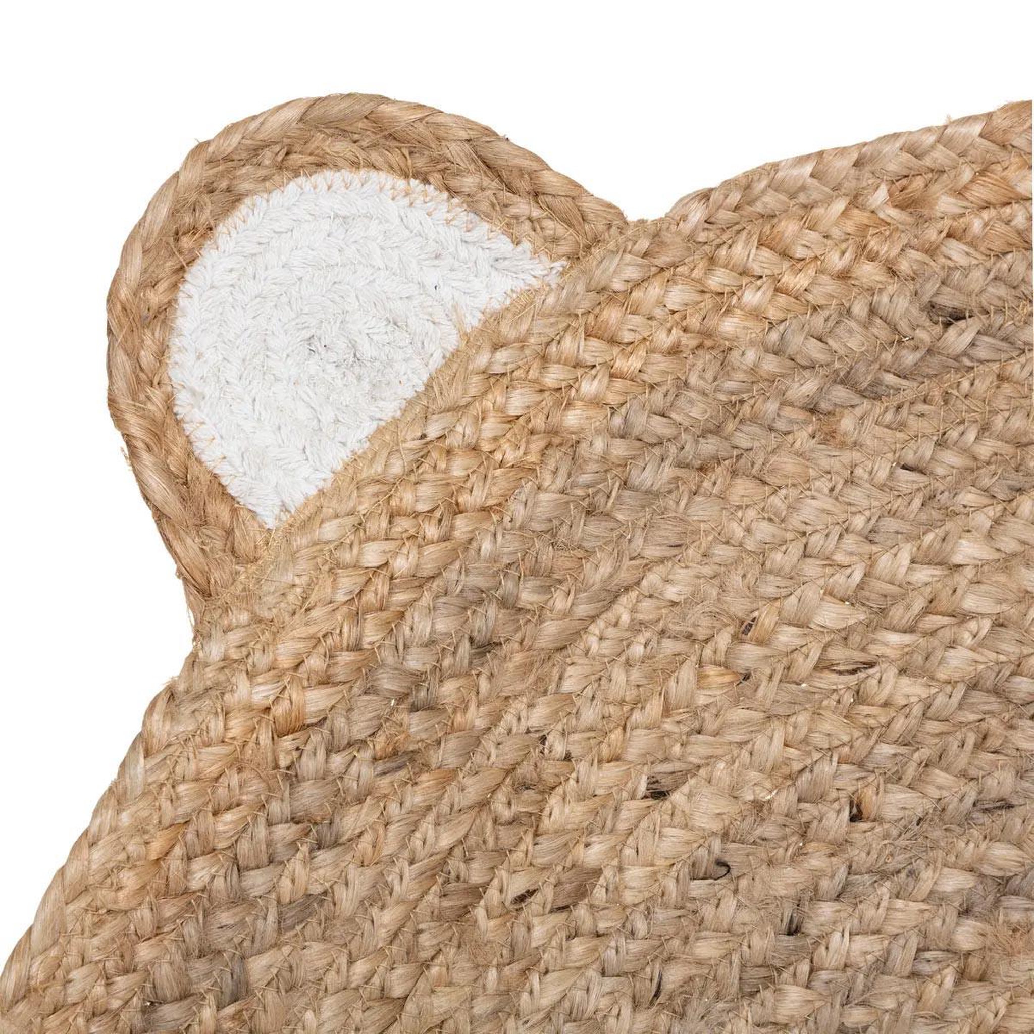Voir la diapositive 2 : Atmosphera Kids Tapis enfant en jute  tête ourson  100cm naturel