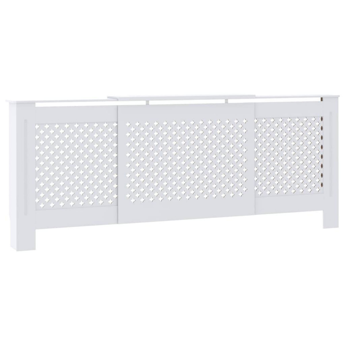 VIDAXL Cache-radiateur MDF Blanc 205 cm