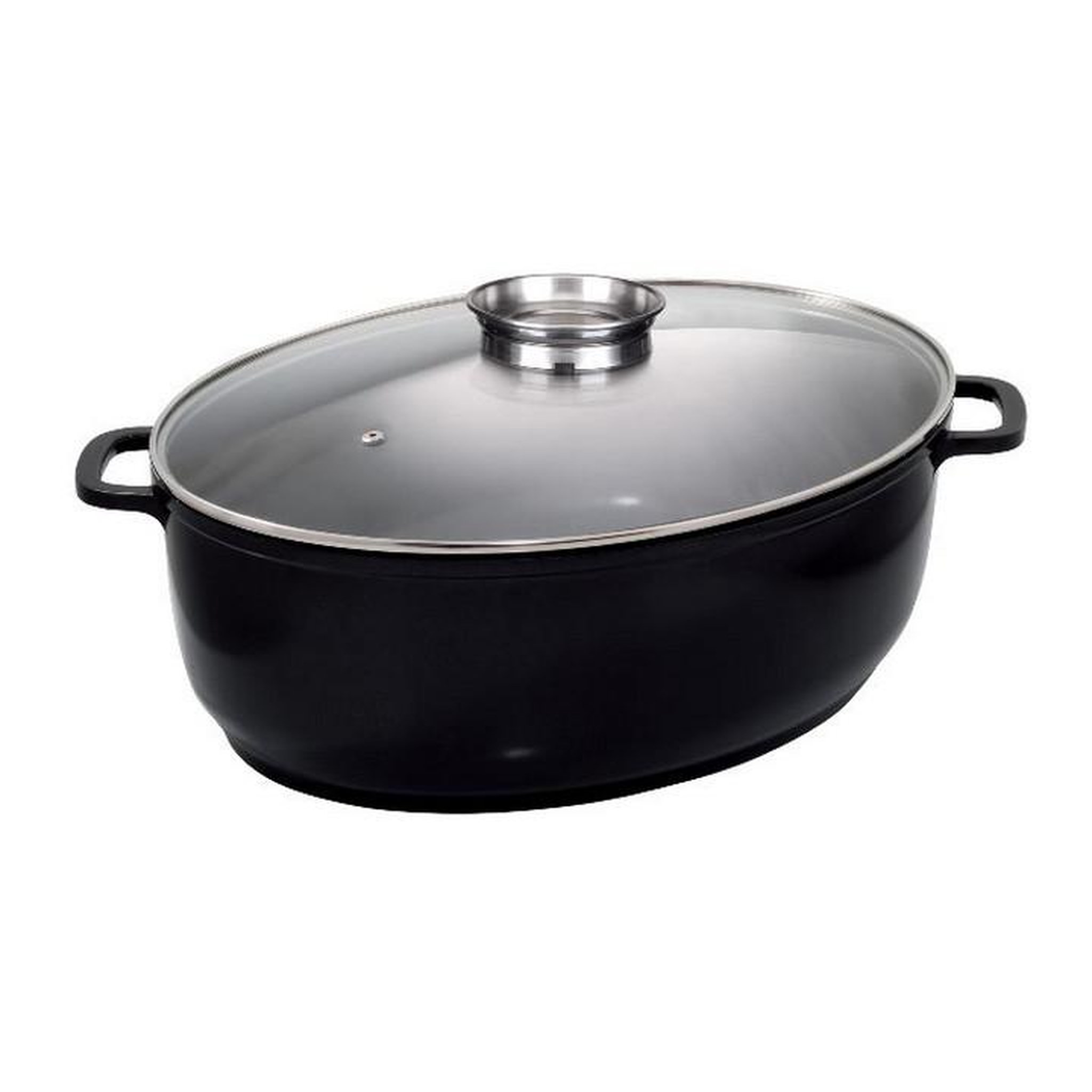 BAUMALU Cocotte ovale en fonte d'aluminium 43cm noir - 382931