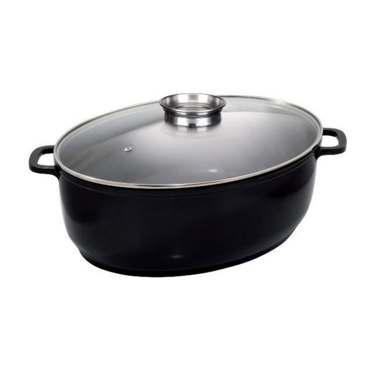BAUMALU Cocotte ovale en fonte d'aluminium 43cm noir - 382931