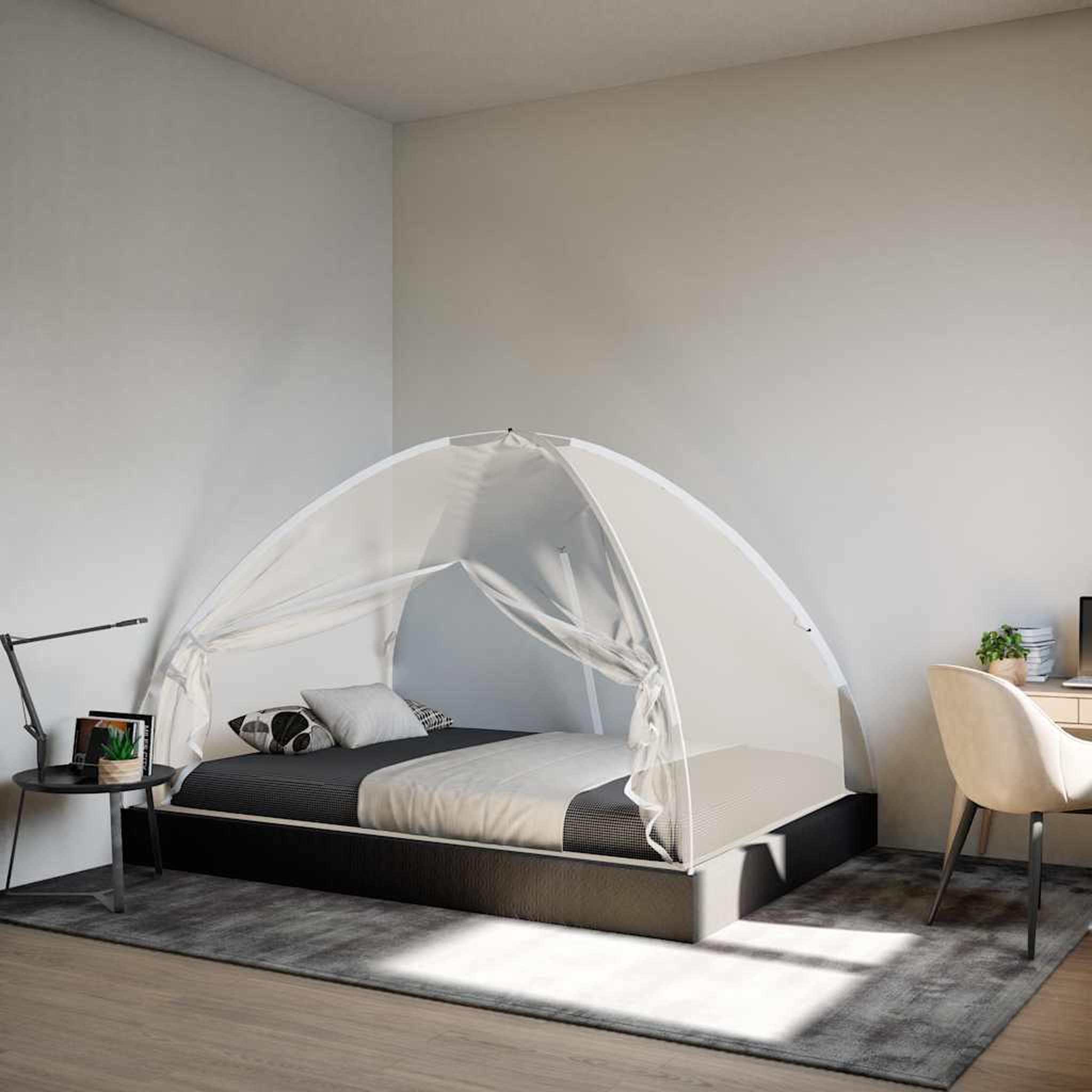 VIDAXL Moustiquaire mongole avec portes 220 maille blanc 200x120x130cm