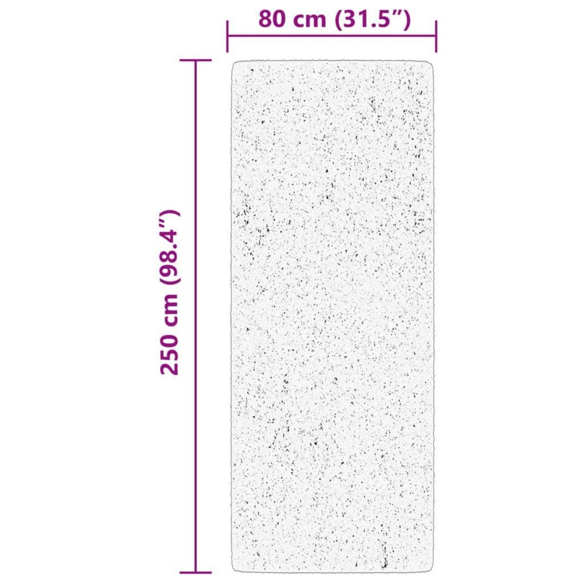 VIDAXL Tapis HUARTE a poils courts doux et lavable bleu 80x250 cm