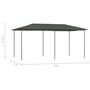 Voir la diapositive 4 : VIDAXL Belvedere 2,98x5,3x2,59 m Anthracite 160 g/m^2