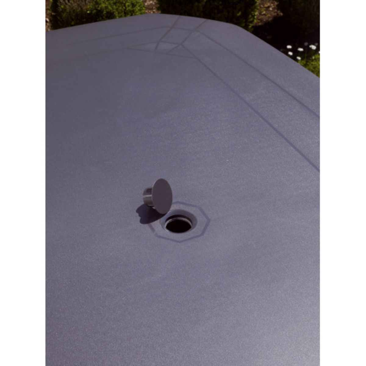 GROSFILLEX Table de jardin 165x100cm résine anthracite IBIZA