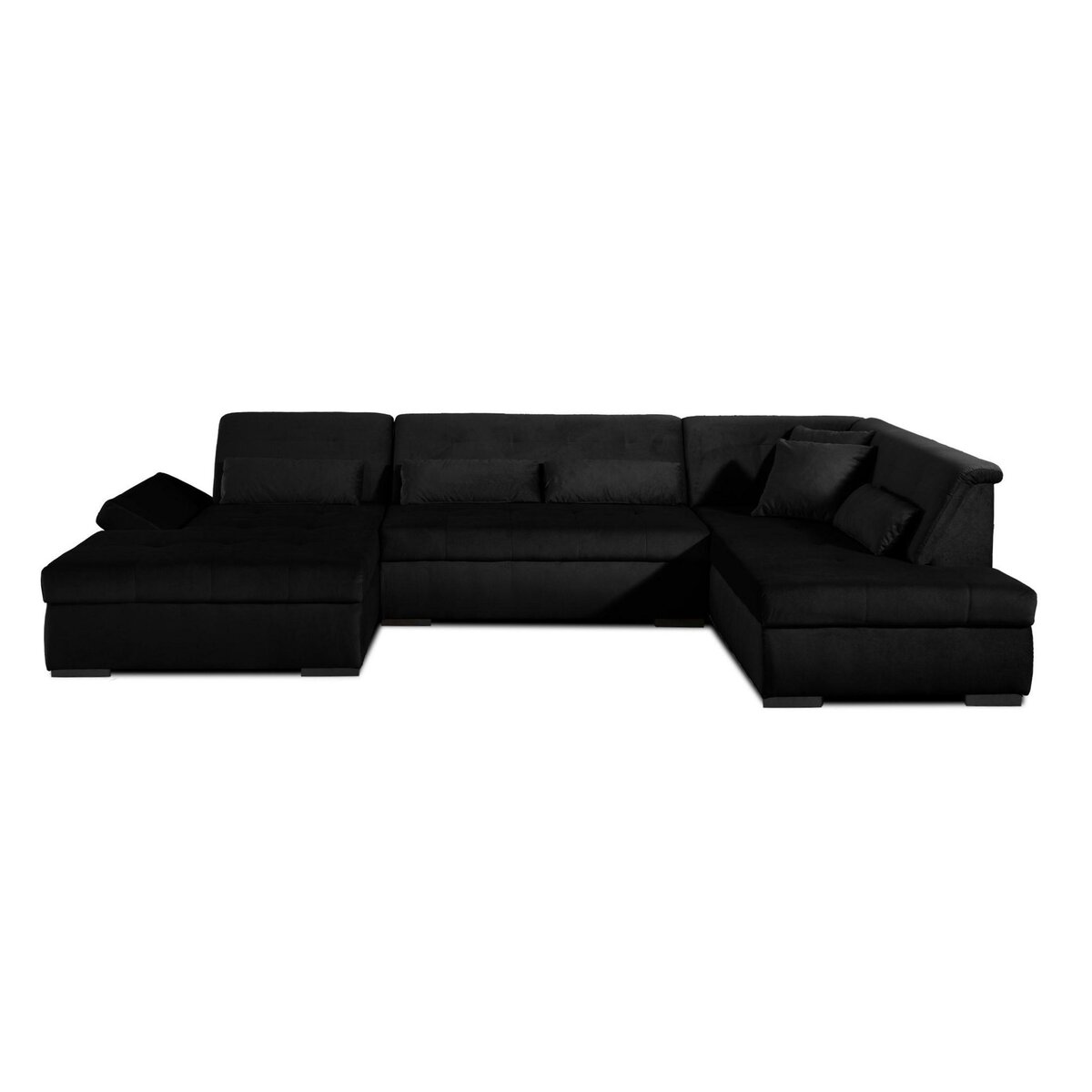 LISA DESIGN Vermont - canapé panoramique d'angle droit - 7 places - xxl - en velours