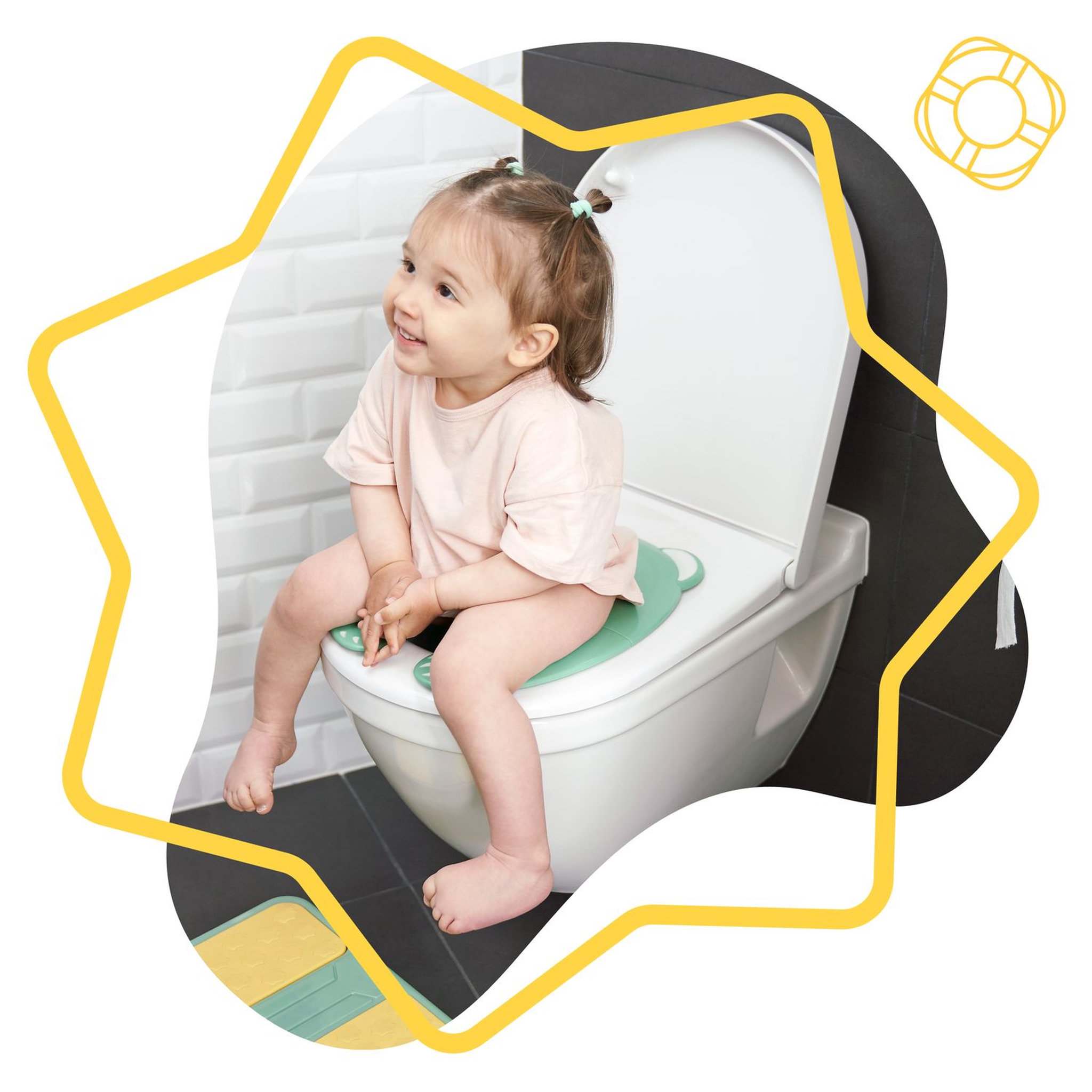 Voir la diapositive 2 : BADABULLE Réducteur de toilette pliable
