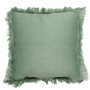 Voir la diapositive 1 : Paris Prix Coussin Déco Déhoussable  Gaufré  40x40cm Vert Sauge