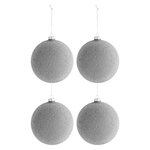 Paris Prix Lot de 4 Boules de Noël Design  Perles  12cm Naturel