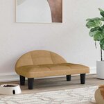 VIDAXL Lit pour chien marron 70x52x30 cm velours