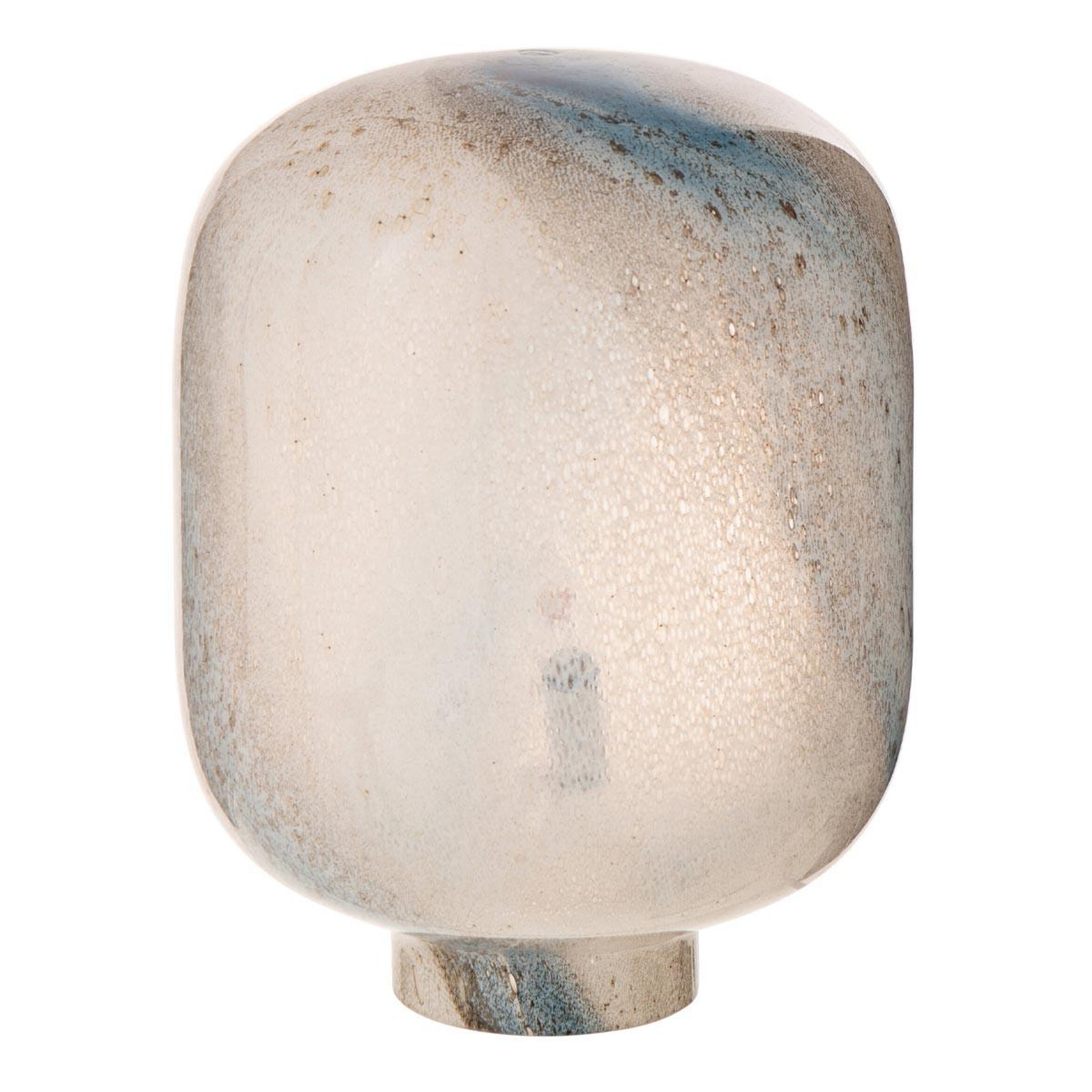 J-LINE Lampe à Poser en Verre  Bola  38cm Bleu & Blanc