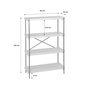 Voir la diapositive 6 : SWEEEK Etagère 4 niveaux industrielle effet frêne et métal - LOFT-   L 80 x l 30 x H 120cm
