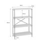 Voir la diapositive 6 : SWEEEK Etagère 4 niveaux industrielle effet frêne et métal - LOFT-   L 80 x l 30 x H 120cm