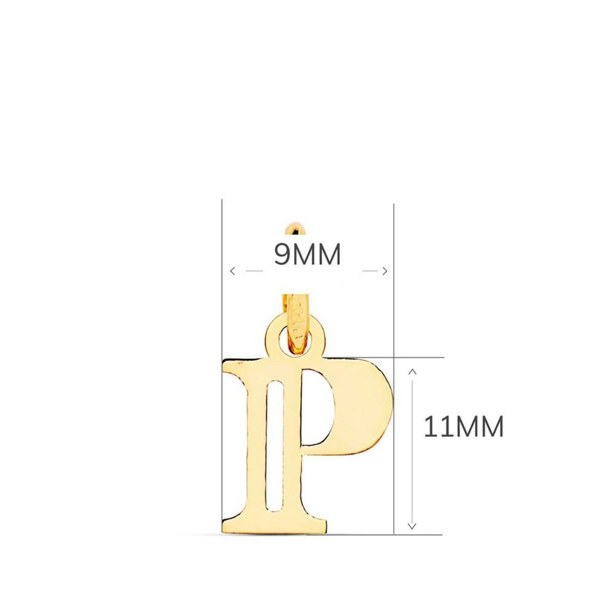 L'ATELIER D'AZUR Collier - Pendentif Lettre  P  Or 750/1000 - Chaine Dorée