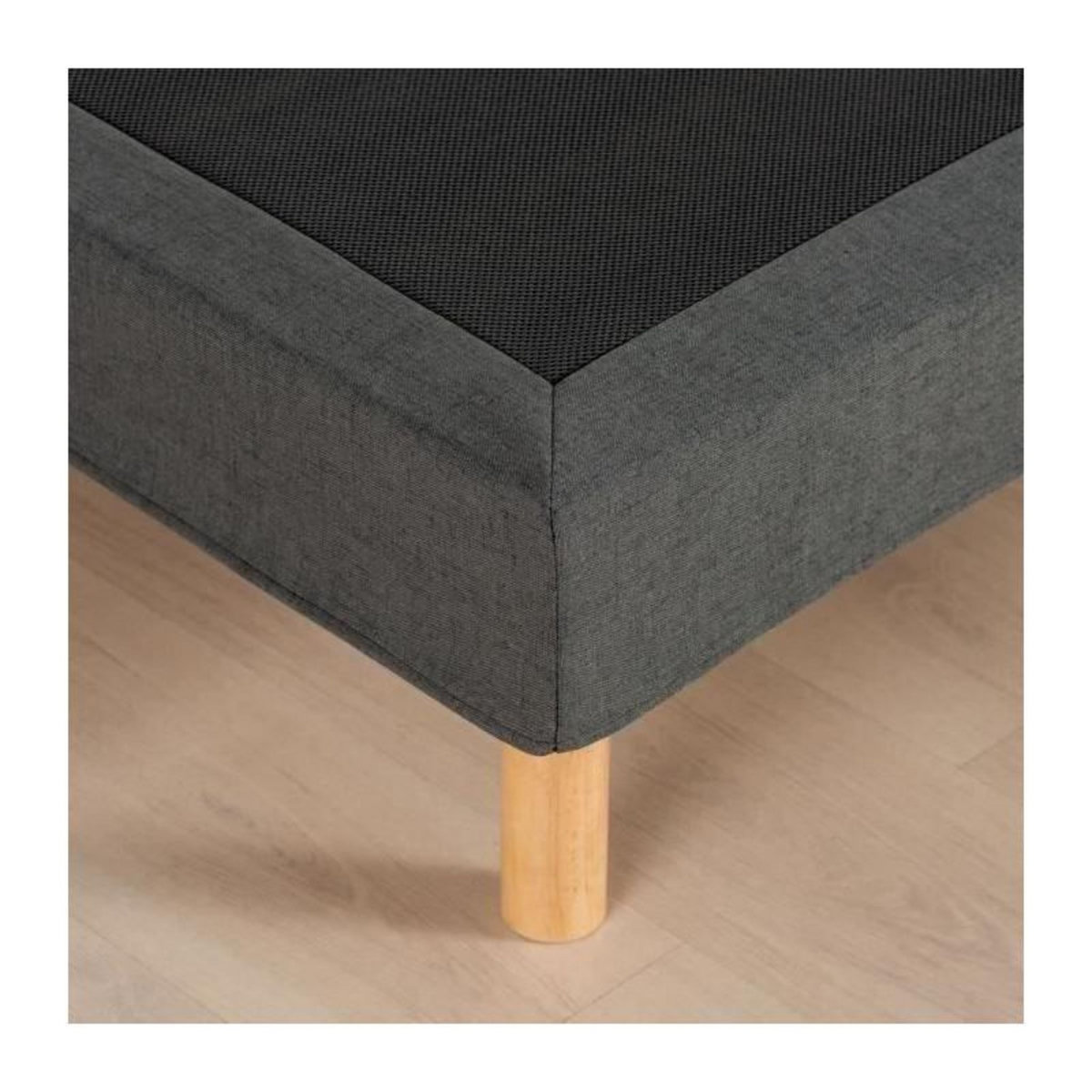 DEKO DREAM Sommier tapissier - 160x200 cm - Gris anthracite - Kit - DEKO DREAM Eazyx