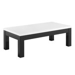 Table basse rectangle GENOVA bicolore. Coloris disponibles : Blanc, Noir