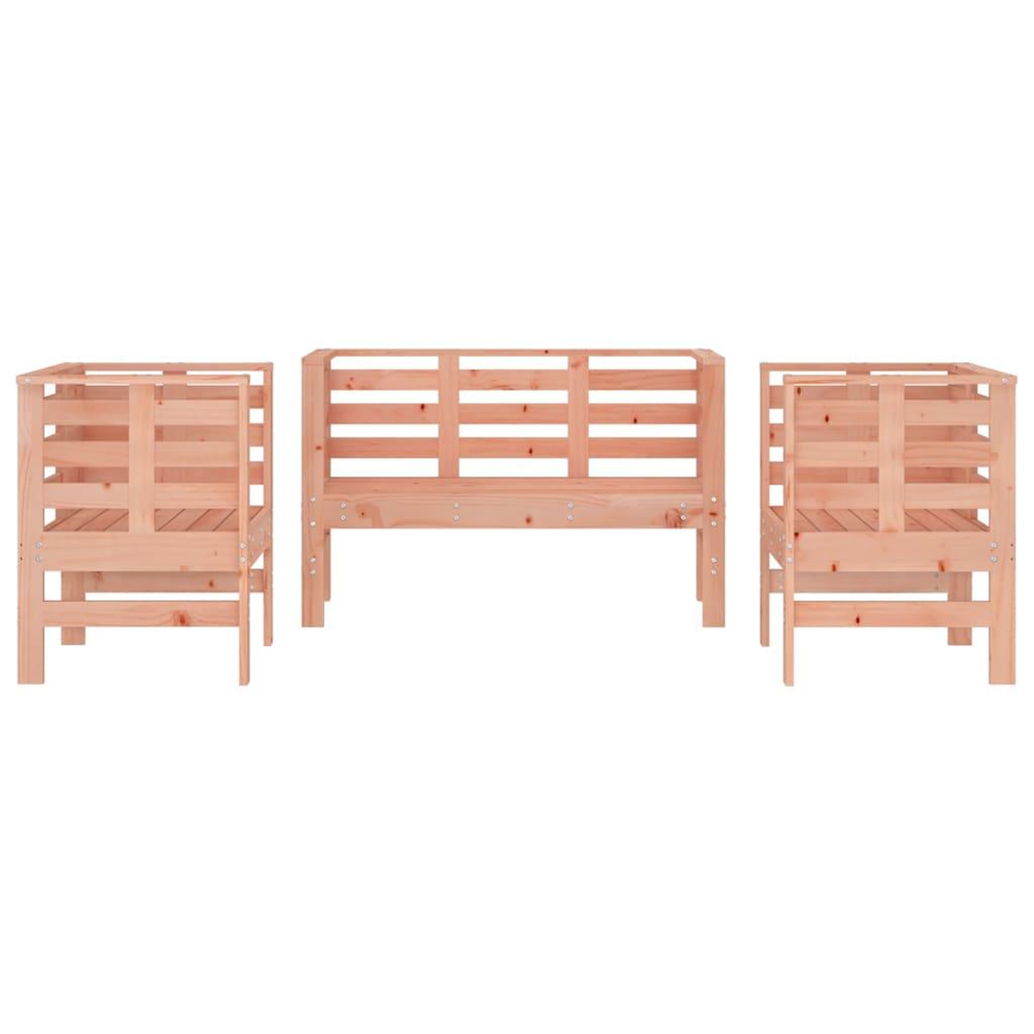 Voir la diapositive 4 : VIDAXL Salon de jardin 3 pcs bois massif douglas