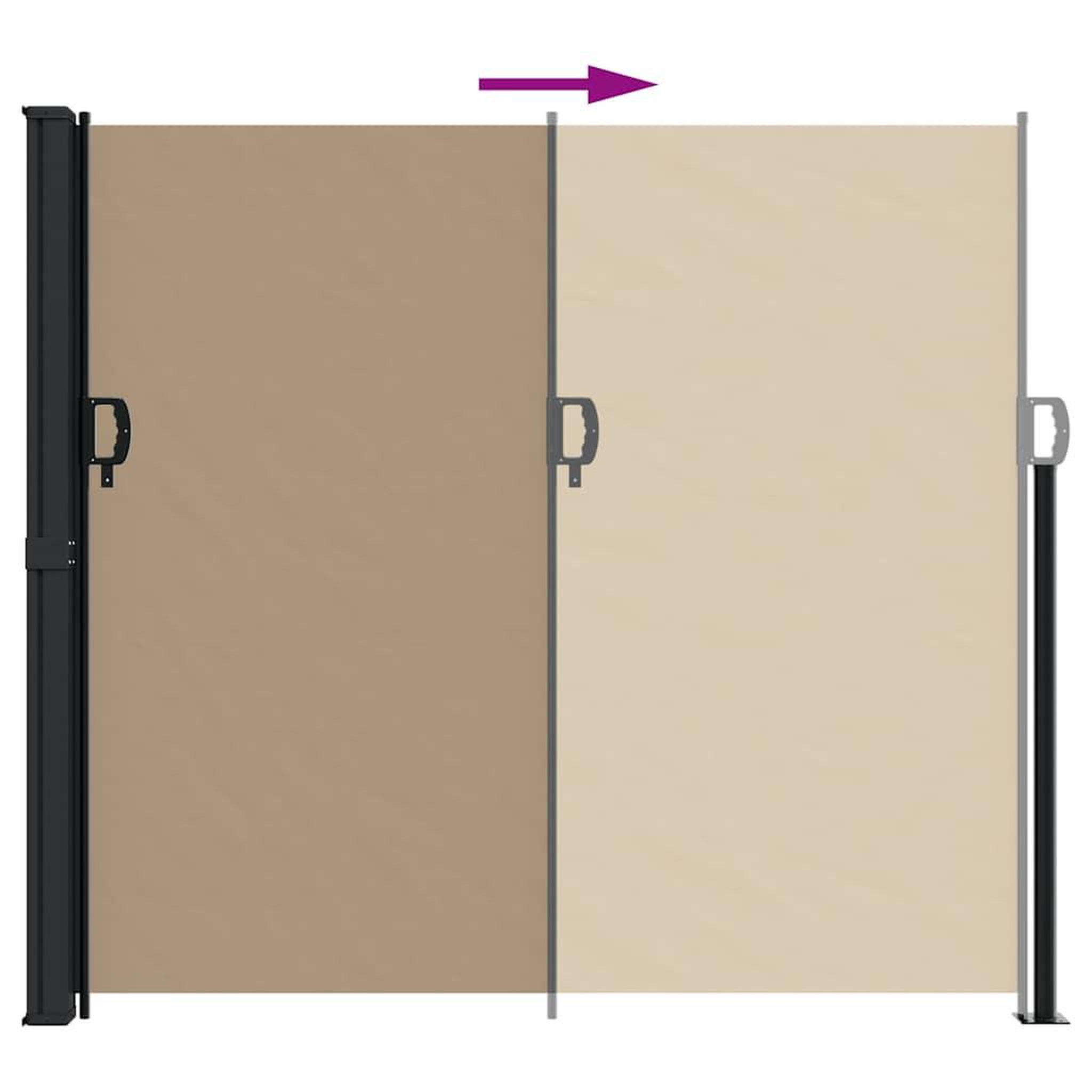 Voir la diapositive 5 : VIDAXL Auvent lateral retractable taupe 180x500 cm