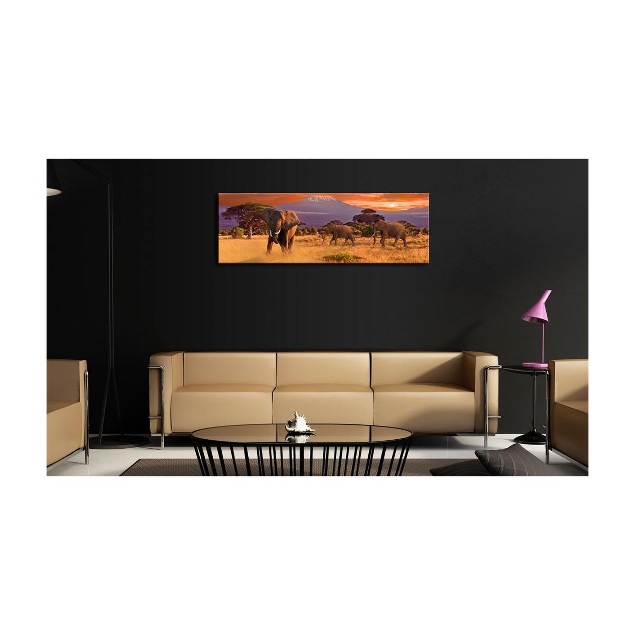 Voir la diapositive 2 : Paris Prix Tableau Imprimé  March of African Elephants
