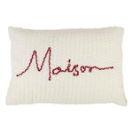 Paris Prix Coussin Déco  Maison  40x60cm Blanc & Rouge