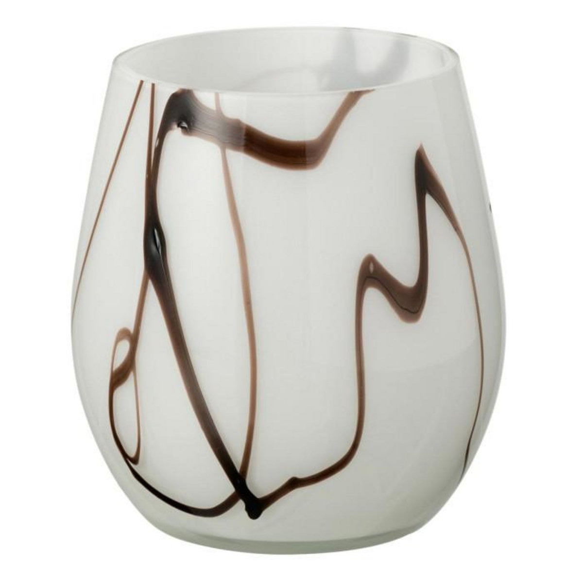 Paris Prix Photophore en Verre  Effet Fumé  14cm Blanc