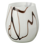 Paris Prix Photophore en Verre  Effet Fumé  14cm Blanc