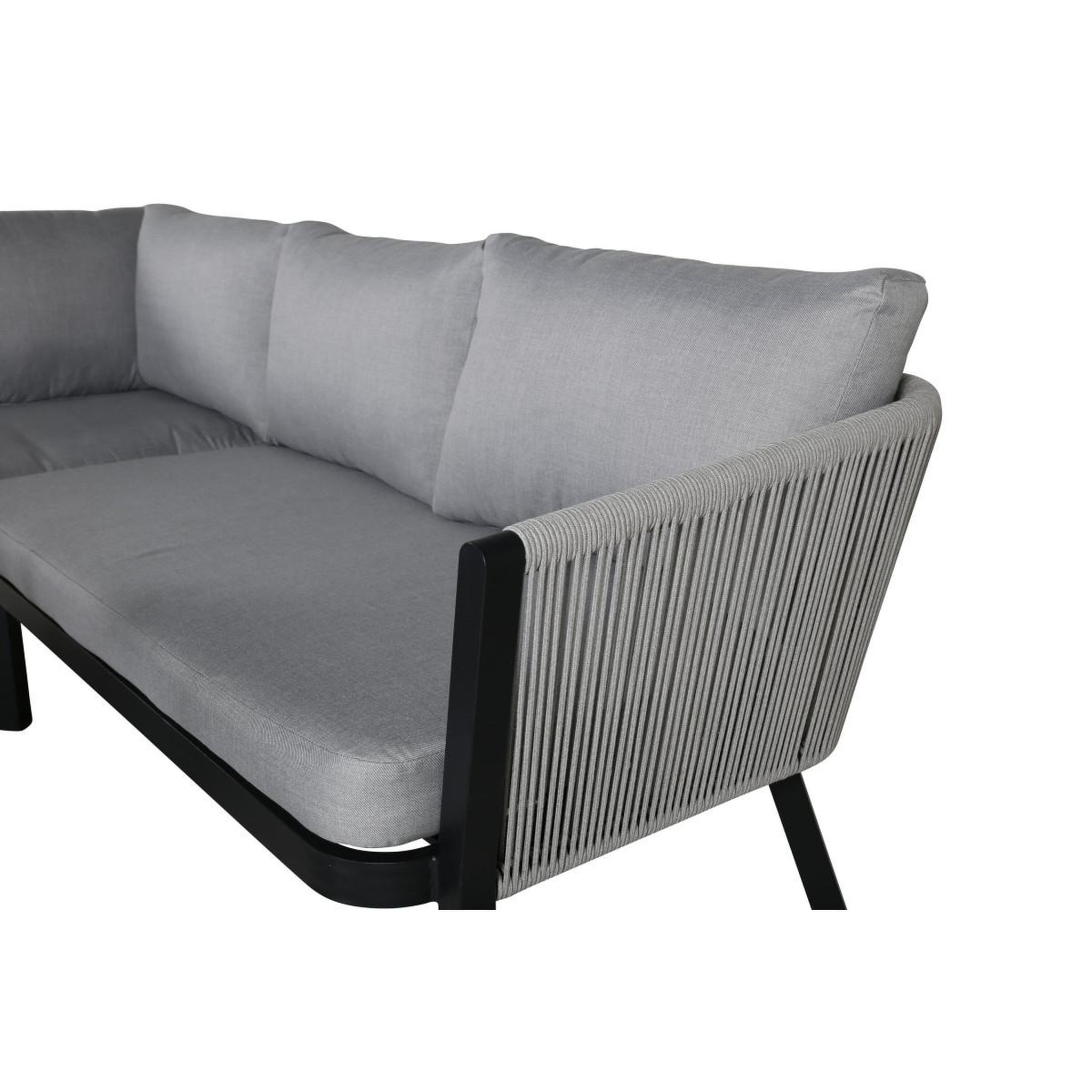 Voir la diapositive 5 : Paris Prix Salon d'angle de jardin  virya  206cm noir & gris