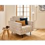 Voir la diapositive 2 : LISA DESIGN Charlie - fauteuil motif graphique en tissu